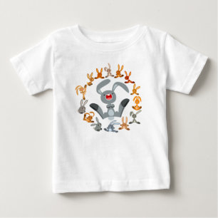 かわいい漫画うさぎマンダラベビーTシャツ ベビーTシャツ