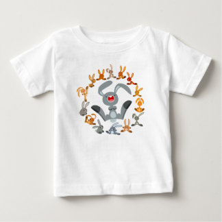 かわいい漫画うさぎマンダラベビーTシャツ ベビーTシャツ