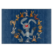 かわいい漫画うさぎマンダラ切り板 カッティングボード (正面)