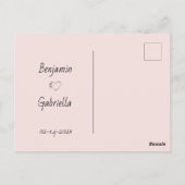 かわいい漫画うさぎ愛好家ハートバレンタインデー ポストカード (裏面)