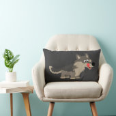 かわいい漫画おなかをすかせた狼の枕 ランバークッション (椅子)