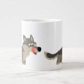 かわいい漫画おなかをすかせた狼ジャンボマグ ジャンボコーヒーマグカップ (正面)