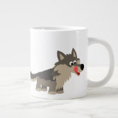 かわいい漫画おなかをすかせた狼ジャンボマグ ジャンボコーヒーマグカップ (右)