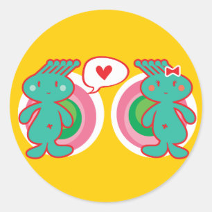 かわいい漫画おもしろいおもしろい甘ファンキー ラウンドシール