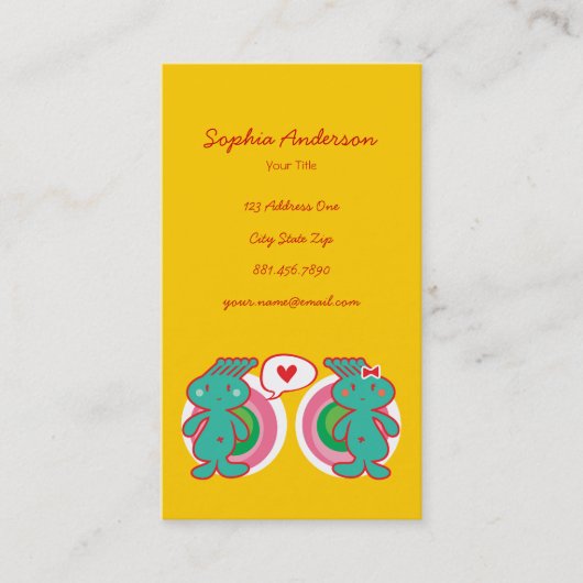 かわいい漫画おもしろいおもしろい甘ファンキー 名刺 (正面)