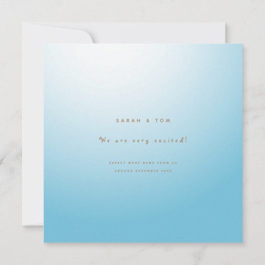 かわいい漫画おもしろいストークスクーター男の子妊娠 案内状 (裏面)