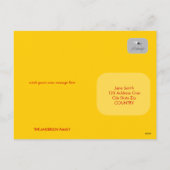 かわいい漫画おもしろいハッピーファミリーラブバレンタイン シーズンポストカード (裏面)