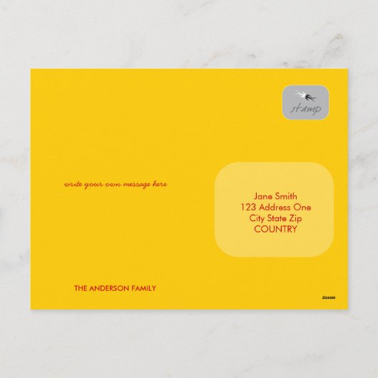 かわいい漫画おもしろいハッピーファミリーラブバレンタイン シーズンポストカード (裏面)