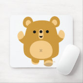 かわいい漫画かわいいクマの口 マウスパッド (マウス)