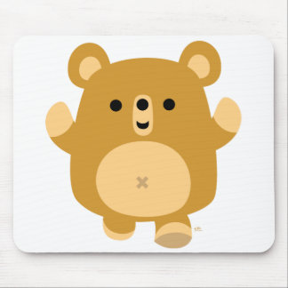かわいい漫画かわいいクマの口 マウスパッド