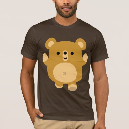 かわいい漫画かわいいクマのTシャツ Tシャツ (正面)