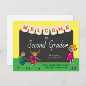 かわいい漫画が2年生はがきにようこそ ポストカード (正面/裏面)