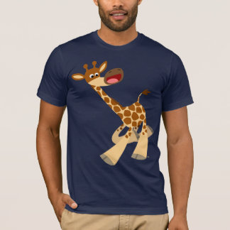 かわいい漫画でキリンTシャツ Tシャツ