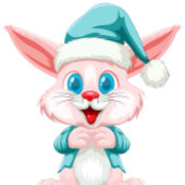 かわいい漫画のうさぎ ガラスオーナメント