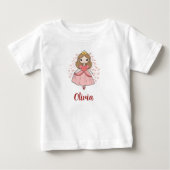 かわいい漫画のお姫様 ベビーTシャツ (正面)