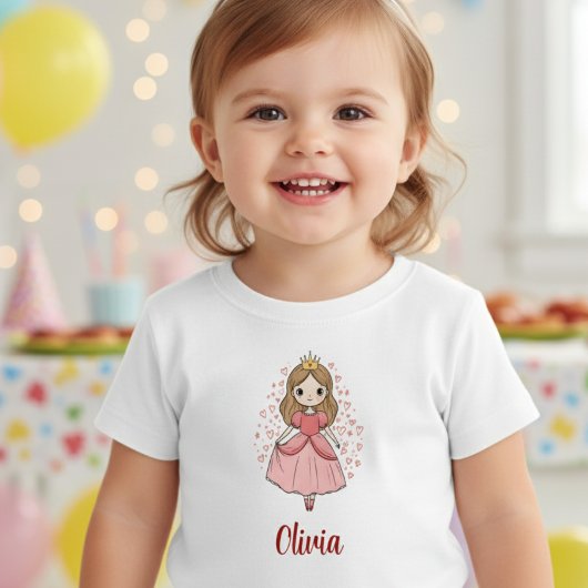 かわいい漫画のお姫様 ベビーTシャツ
