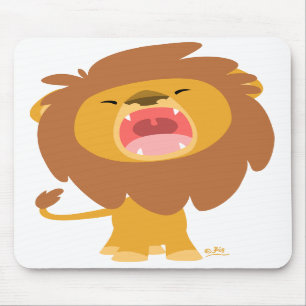 かわいい漫画のとどろくライオンのmousepad マウスパッド