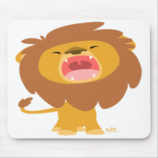 かわいい漫画のとどろくライオンのmousepad マウスパッド
