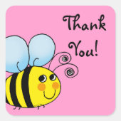 かわいい漫画ののまわりには感謝していしています スクエアシール (正面)