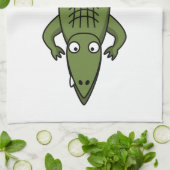 かわいい漫画のわに キッチンタオル (折り畳み)