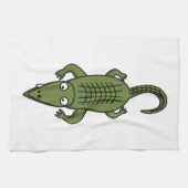 かわいい漫画のわに キッチンタオル (横)