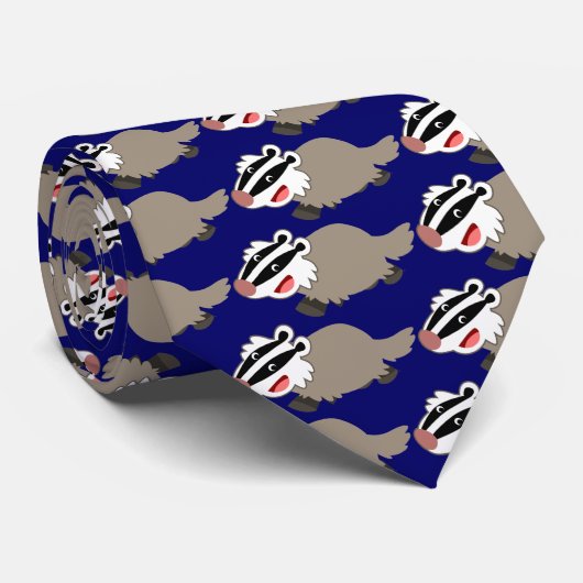 かわいい漫画のアナグマのネクタイ ネクタイ (ロール)