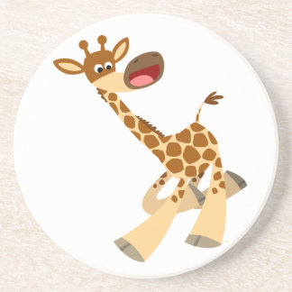 かわいい漫画のアブリングGiraffeコースター コースター