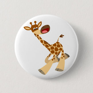 かわいい漫画のアブリングGiraffeボタンバッジ 缶バッジ