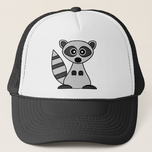 かわいい漫画のアライグマ キャップ (正面)