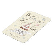 かわいい漫画のイラストレーションが日付を保存 マグネット (左側)