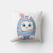 かわいい漫画のイースターバニー。 クッション (正面)