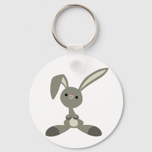 かわいい漫画のウサギのキーチェーン キーホルダー (正面)