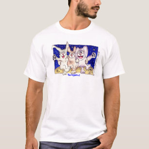 かわいい漫画のウサギの月のバニーの服装 Tシャツ