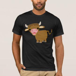 かわいい漫画のウシのTシャツ Tシャツ