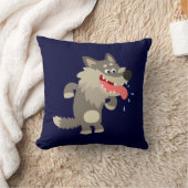 かわいい漫画のオオカミ枕 クッション (ブランケット)