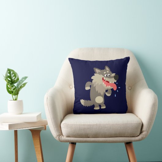 かわいい漫画のオオカミ枕 クッション (椅子)