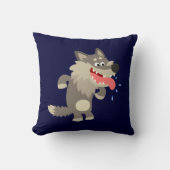 かわいい漫画のオオカミ枕 クッション (正面)