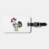 かわいい漫画のオンドリ ラゲッジタグ (正面横)