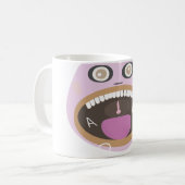 かわいい漫画のオープンマウス コーヒーマグカップ (正面左)