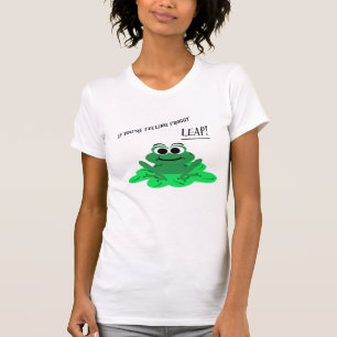 かわいい漫画のカエルのTシャツ Tシャツ