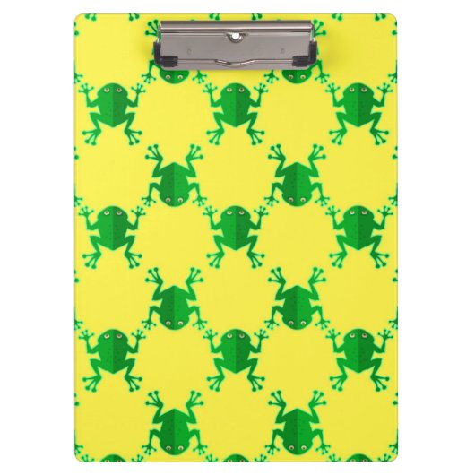 かわいい漫画のカエル クリップボード (正面)