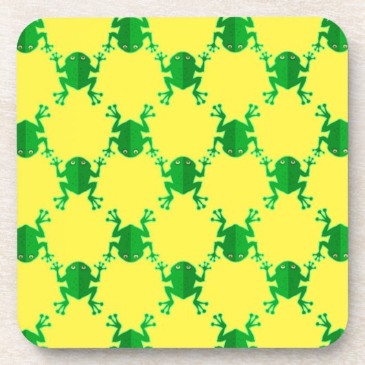 かわいい漫画のカエル コースター (正面)
