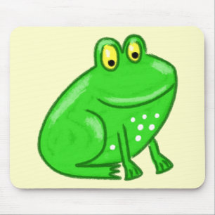 かわいい漫画のカエル マウスパッド