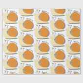 かわいい漫画のカタツムリパーソナライズされた ラッピングペーパー (フラット)