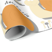 かわいい漫画のカタツムリパーソナライズされた ラッピングペーパー (ロールコーナー)