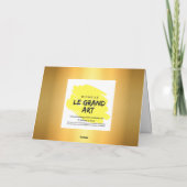 かわいい漫画のカップル結婚・ゴールデン記念日 カード (裏面)