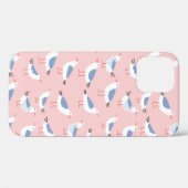 かわいい漫画のカモメを使ったシームレスな柄 Case-Mate iPhoneケース (裏面 (横))