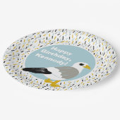 かわいい漫画のカモメパーソナライズされた ペーパープレート (アングル)