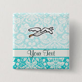 かわいい漫画のカモメ 缶バッジ (正面)