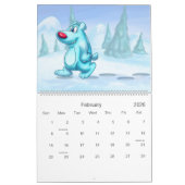 かわいい漫画のカレンダー カレンダー (2月 2026)